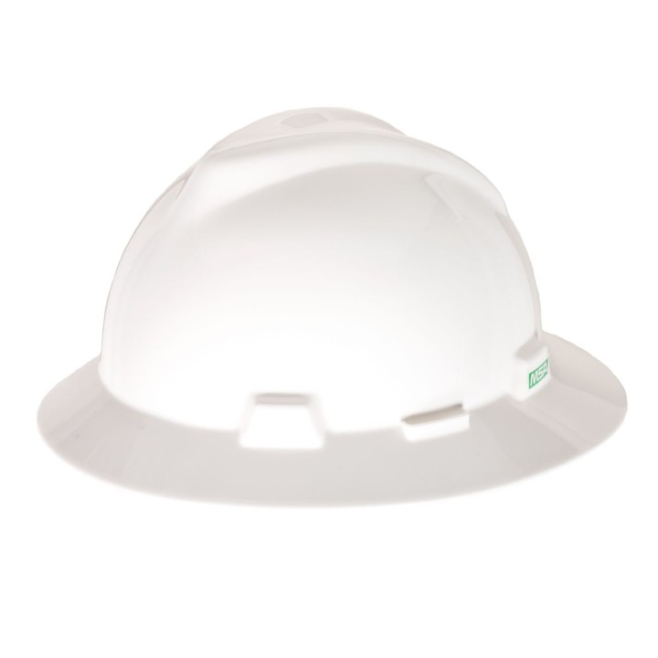 Casco MSA V-GARD Tipo Sombrero Blanco Suspension Fastrac Rachet Safari
