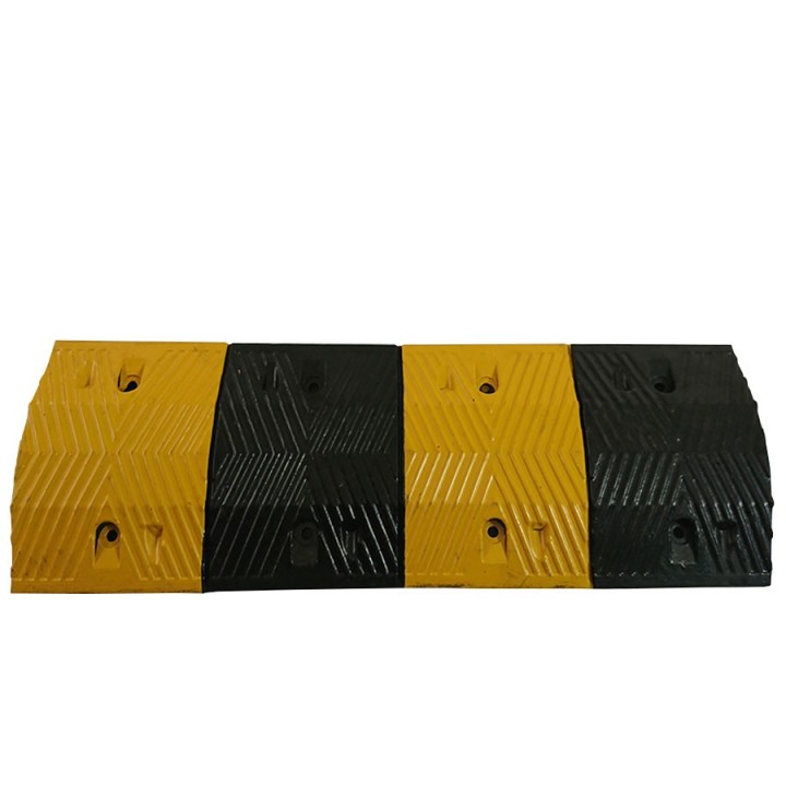 Reductor Velocidad Caucho L1000x350x50MM Amarillo-Negro ML (Resalto Vial T Pesado) (NO Incluye Tornillos)