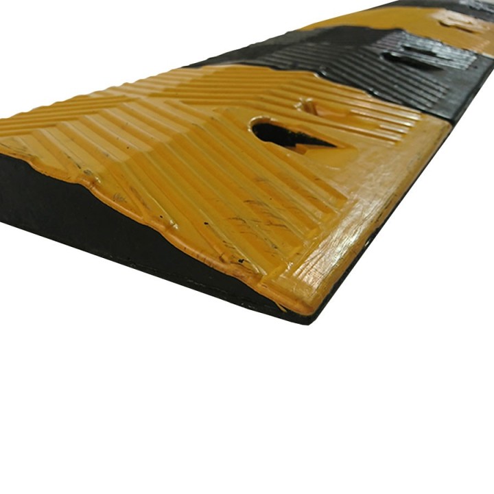 Reductor Velocidad Caucho L1000x350x50MM Amarillo-Negro ML (Resalto Vial T Pesado) (NO Incluye Tornillos)