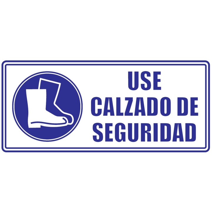 Señal Uso Obligatorio De Calzado De Seguridad 30X15