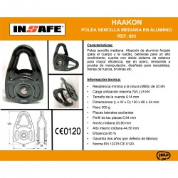 Polea Sencilla Mediana En Aluminio HOLD