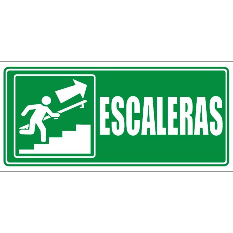 Señal Escaleras Subiendo Derecha 30X15