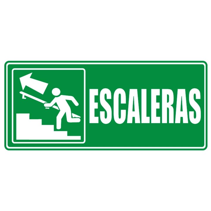 Señal Escaleras Subiendo Izquerda 30X15
