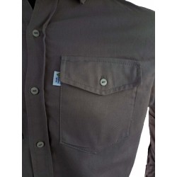 Camisa Dril Manga Larga Hombre