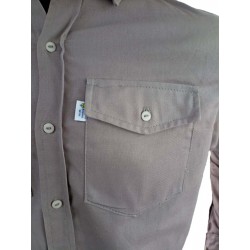 Camisa Dril Manga Larga Hombre