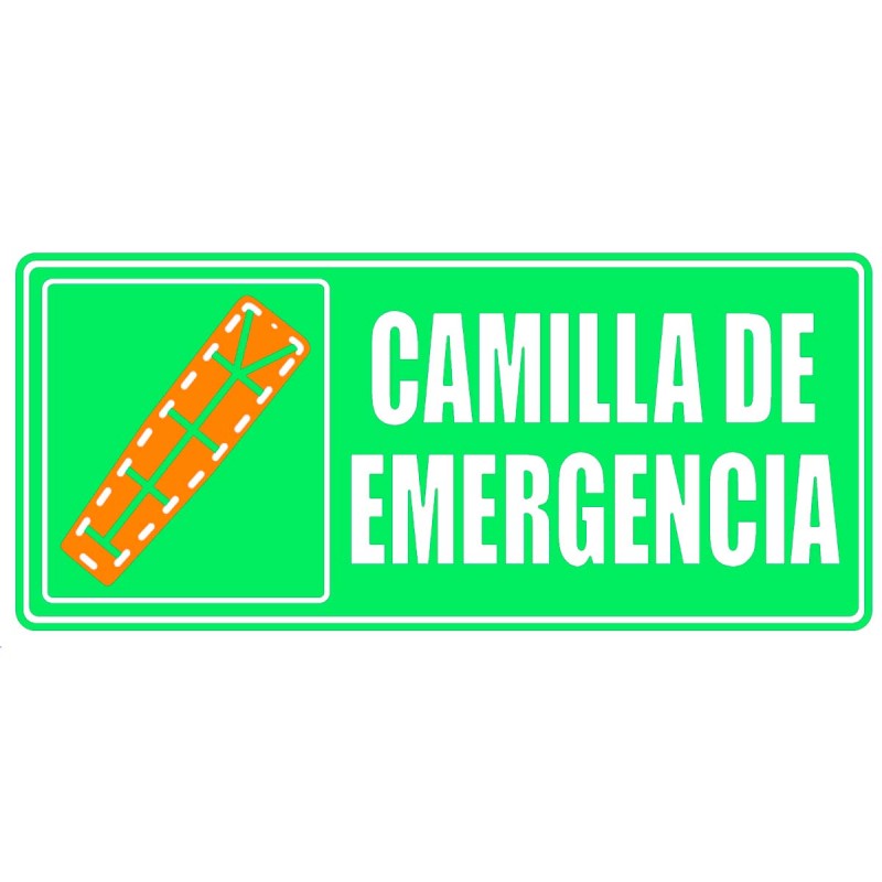 Señal Fotoluminiscente Camilla Emergencia 30X15