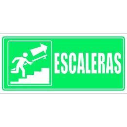 Señal Fotoluminiscente Escalera Subiendo Derecha 30x15