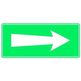 Señal Fotoluminiscente Flecha 30x15