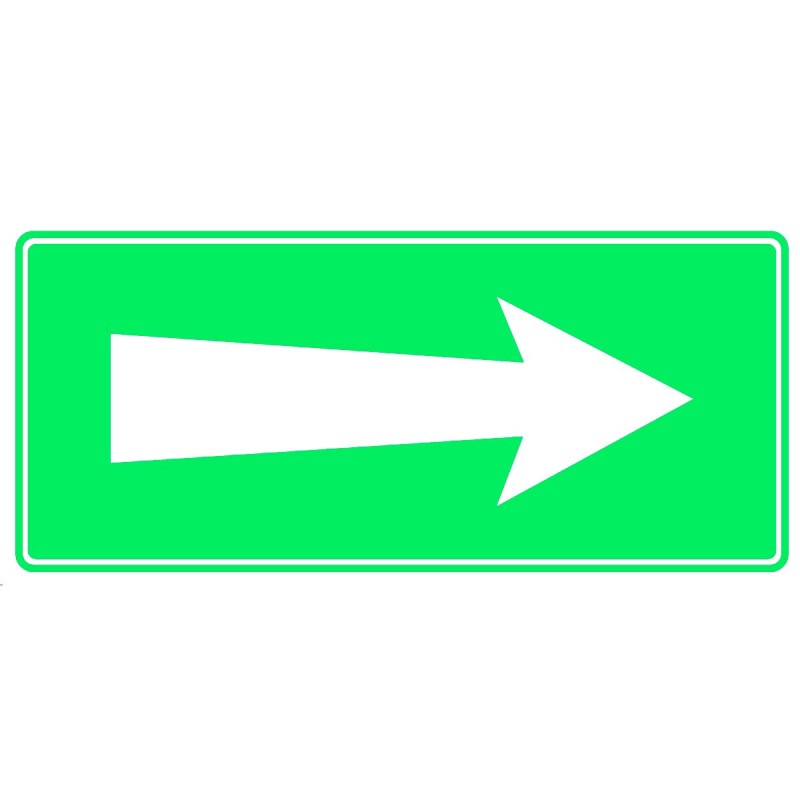 Señal Fotoluminiscente Flecha 30x15