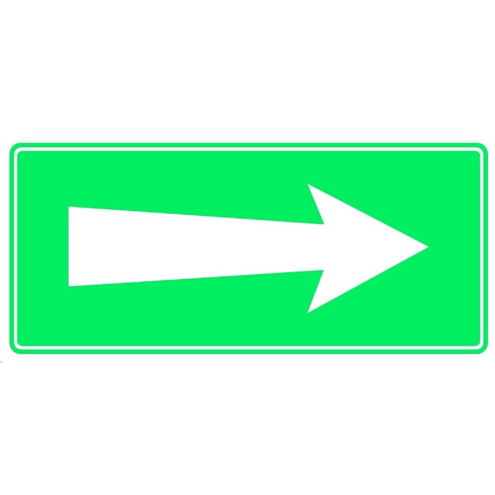 Señal Fotoluminiscente Flecha 30x15