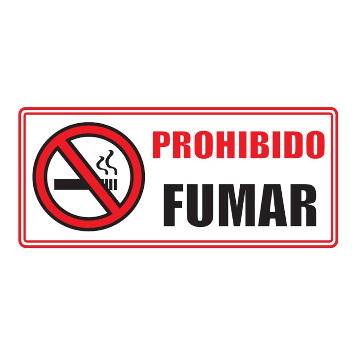 Señal Prohibido Fumar 30X15
