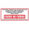 Señal Fotoluminiscente Favor No Fumar 30x15