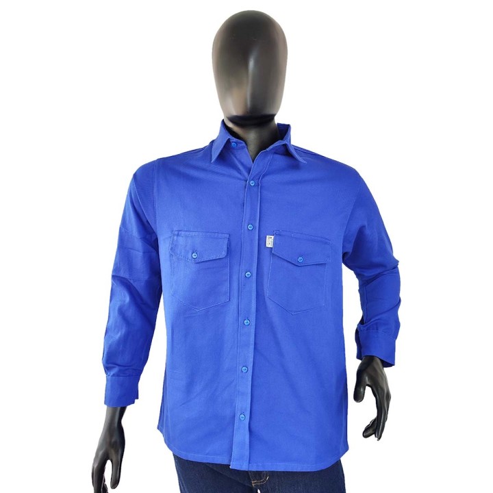 Camisa Dril Manga Larga Hombre