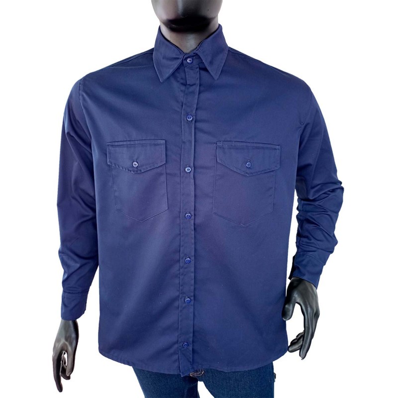 Camisa Dril Manga Larga Hombre