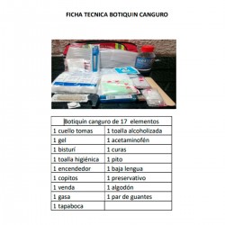 Botiquín Lona Tipo Canguro 17 Elementos