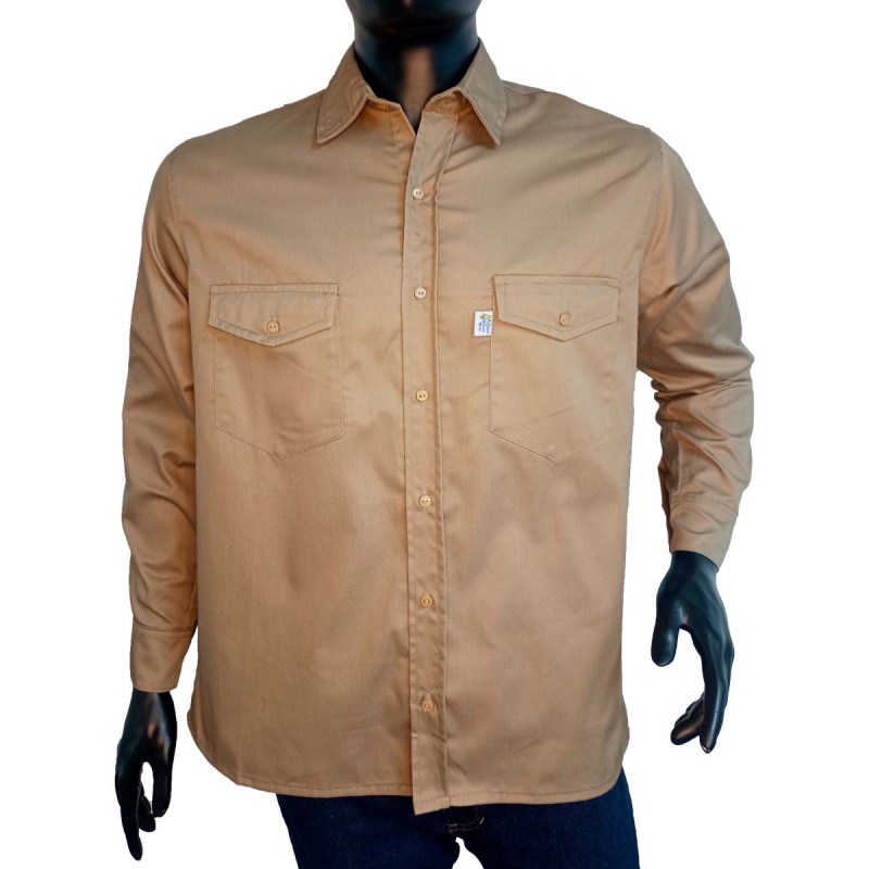 Camisa Dril Manga Larga Hombre