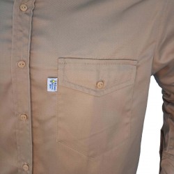 Camisa Dril Manga Larga Hombre