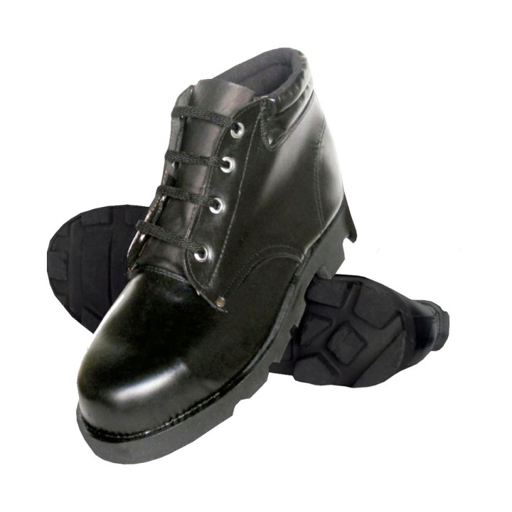 Bota Seguridad Cuero 102 Negro Con Puntera Cementada