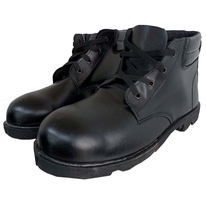 Bota Seguridad Cuero 102 Negro Con Puntera Cementada