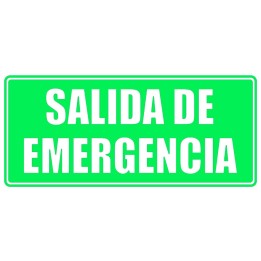 Señal Fotoluminiscente Salida de Emergencia 30X15