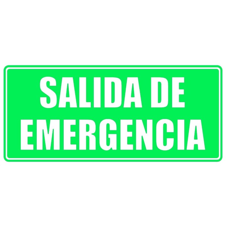 Señal Fotoluminiscente Salida de Emergencia 30X15