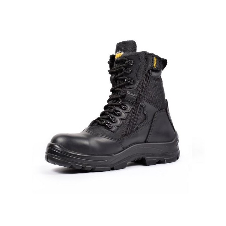 Bota Seguridad Terrano Elite Militar Caña Media 8 In Negro C/P
