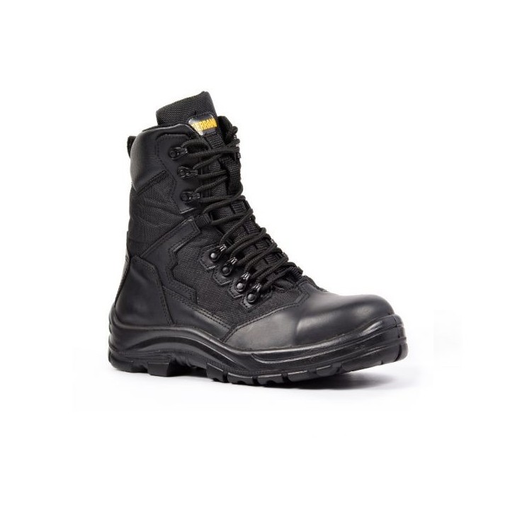 Bota Seguridad Terrano Elite Militar Caña Media 8 In Negro C/P