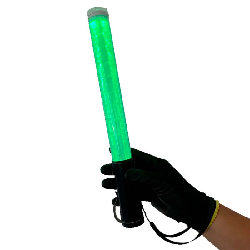 Baston Luminoso Led 36Cm Bicolor Rojo-Verde Recargable