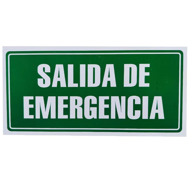 Señal Salida De Emergencia 30X15