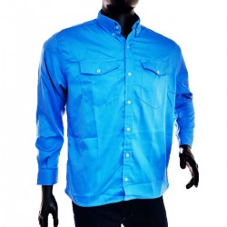 Camisa Dril Manga Larga Hombre