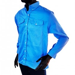 Camisa Dril Manga Larga Hombre
