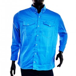 Camisa Dril Manga Larga Hombre