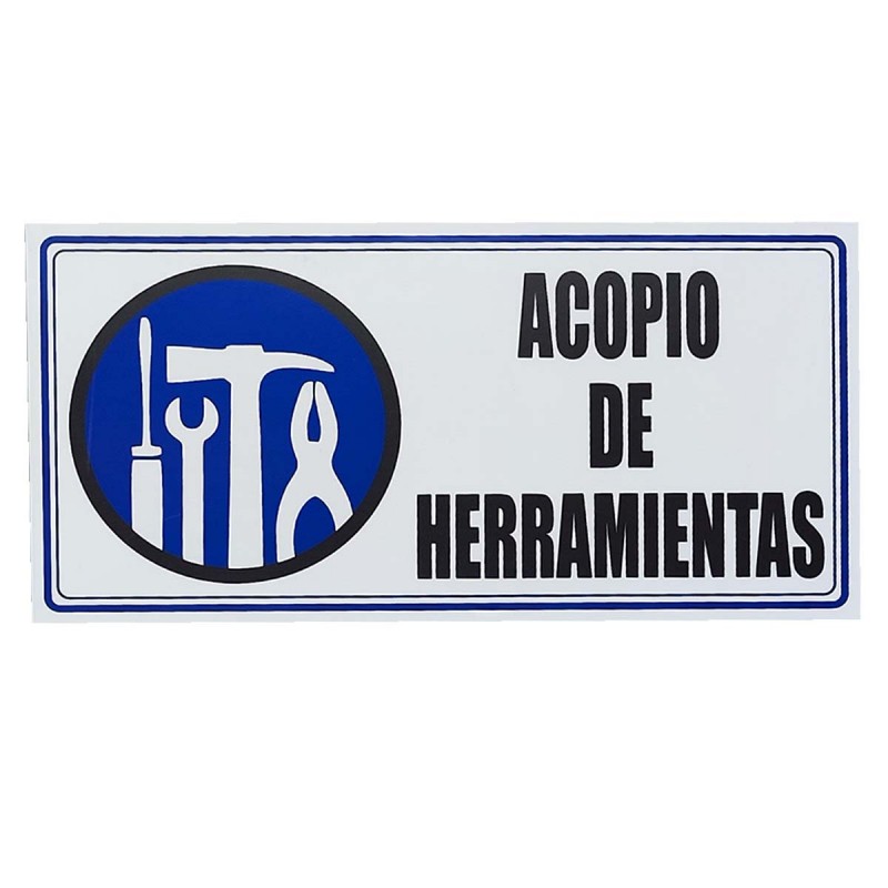 Señal Acopio de Herramientas 30X15