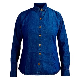 Camisa Jean Manga Larga Liviana 8 Onzas Dama (Chambray)