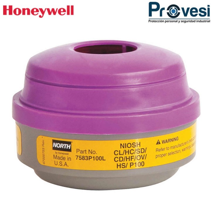 04030101 - Cartucho Nort V/Organicos G/Acidos Pqte X2Und Honeywell 7583P101L