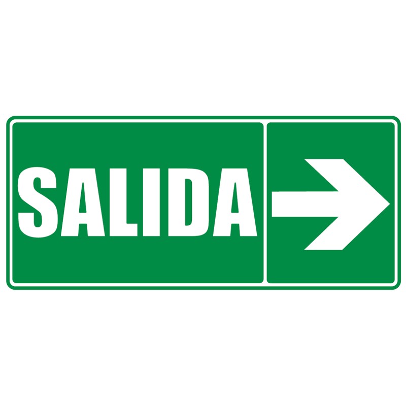 Señal Salida Flecha Derecha 30x15