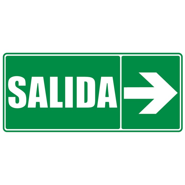 Señal Salida Flecha Derecha 30x15