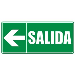 Señal Salida Flecha Izquierda 30x15