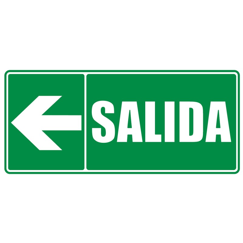 Señal Salida Flecha Izquierda 30x15