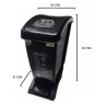 Papelera Pedal 30 Lts Negro ColPlast