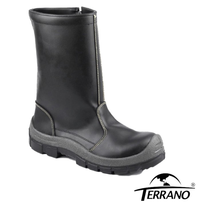 Bota Soldador Terrano Cremallera 4821 Pu Bicolor Punta Pala