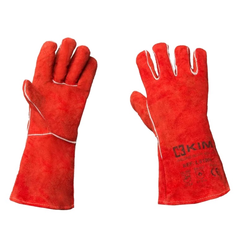 Guante Soldador Vulcano Rojo 14 Pulgadas Kevlar Kim