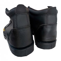 Bota Cuero 101 Negro Sin Puntera