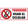 Señal Prohibido Uso Celular 30x15