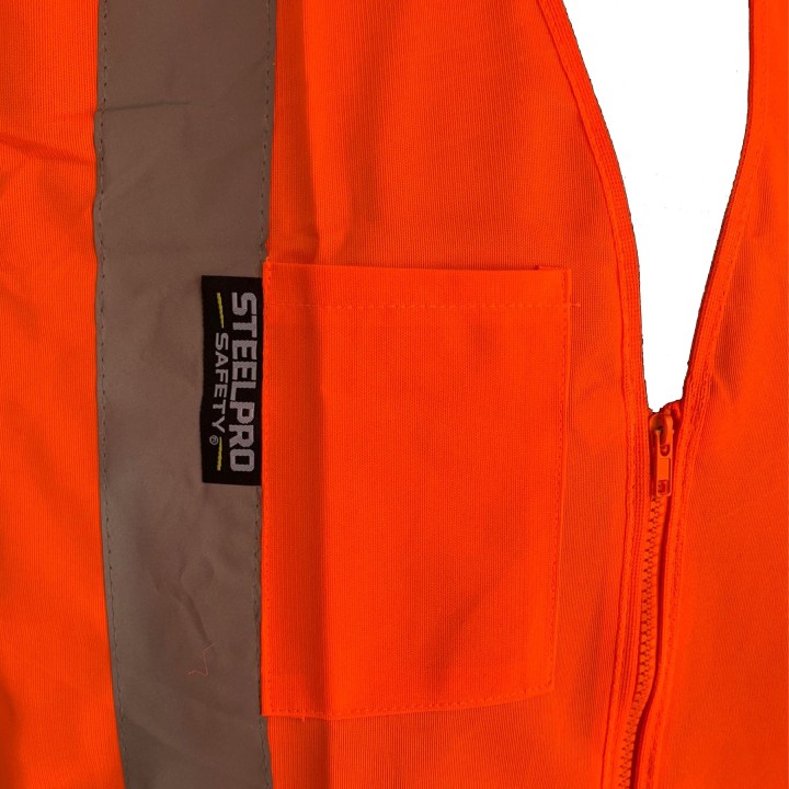 Chaleco Reflectivo Naranja Steelpro