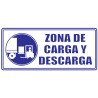 Señal Zona de Cargue y Descargue 30x15
