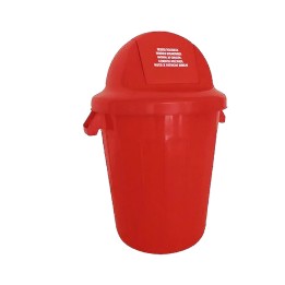 Tanque Contenedor Redondo Tapa Vaiven Negro 120 Lts ColPlast