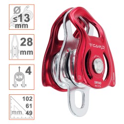 Polea Doble en Aluminio Cuerda de Máx 13mm 2156 CAMP