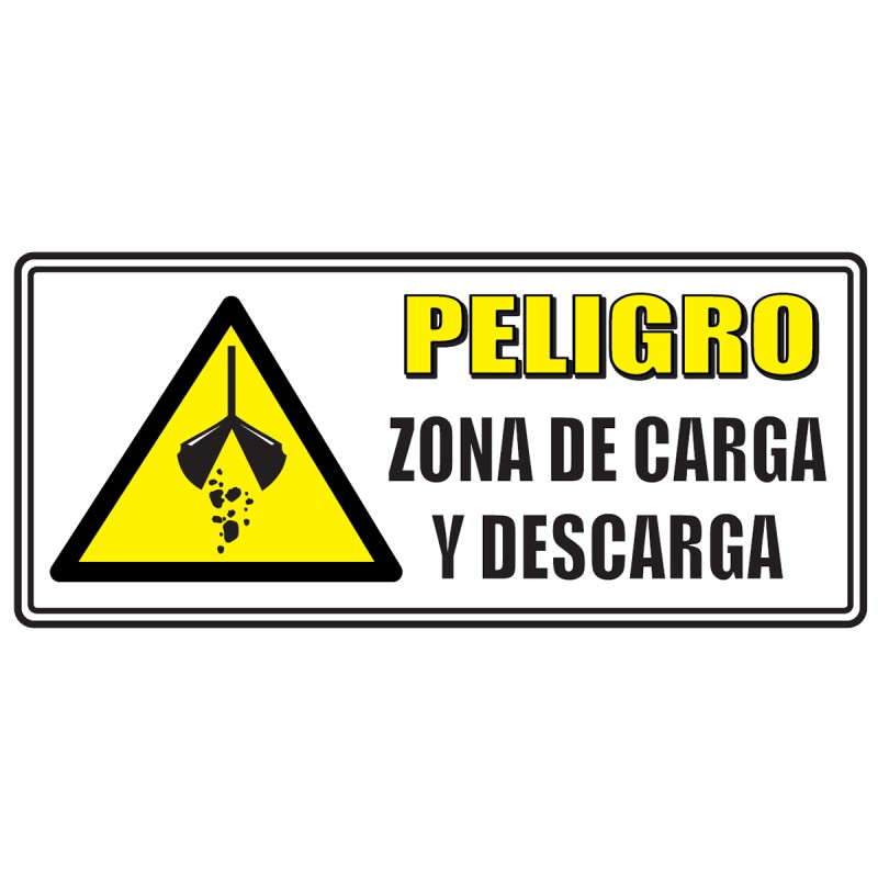 Señal Peligro Zona de Carga y Descarga 30x15