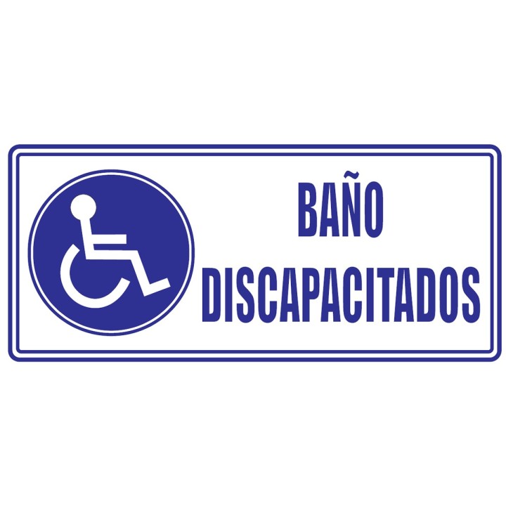 Señal Baño Discapacitados 30x15